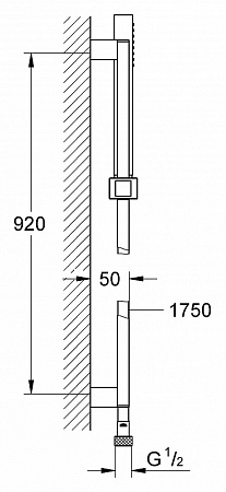 Душевой гарнитур Grohe Euphoria Cube Stick 27700000