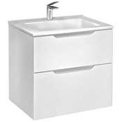 Тумба с раковиной Jorno Slide Sli.01.65/P/W 65 подвесная, белый