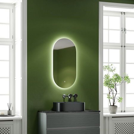 Зеркало Sancos Oval OV45C 45х90 с подсветкой