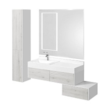 Мебель для ванной Aquaton Сакура 1A219701SKW80 120  ольха наварра/белый глянец