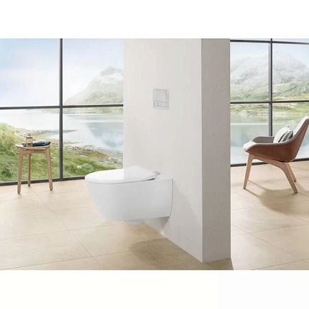 Унитаз подвесной Villeroy & Boch Subway 2.0 Plus 5614A1R1 альпийский белый CeramicPlus