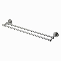 Полотенцедержатель WasserKRAFT Ammer K-7040 двойной,  матовый хром