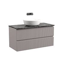 Тумба с раковиной и столешницей Sancos Snob T 100 SNT100SM+TT100A1 Doha Soft/Black Sky
