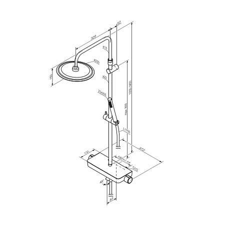 Душевая стойка Damixa Scandinavian Pure 936730300 черный