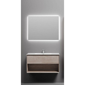 Мебель для ванной Sancos Marmi 1.0 MR1.090EG 90 дуб галифакс натуральный/белый