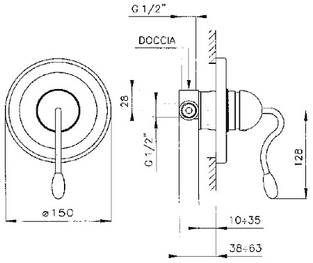 Cкрытая монтажная часть Nicolazzi 4006 для смесителя