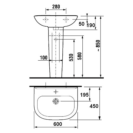 Раковина Roca Ria ZRU9302813 60х45 см
