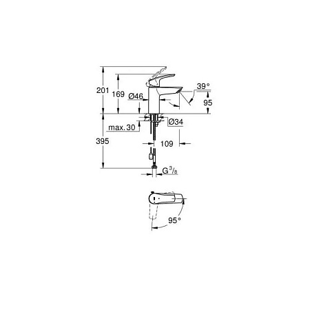 Смеситель Grohe Eurosmart 23372003 для раковины хром