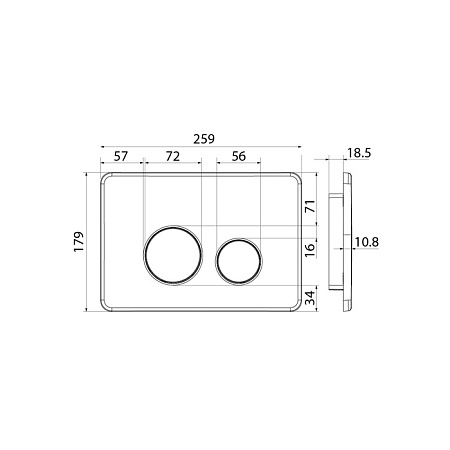 Кнопка смыва IDDIS Unisteel UNS01GGi77 золотой