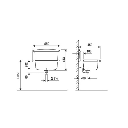 Раковина Sanit 60.005.B6.0099 гранит