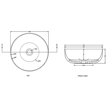 Раковина Cielo Era BAERA40 SM 40 smeraldo