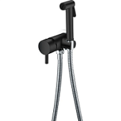 Гигиенический душ со смесителем Boheme Uno 467-BCR для биде, черный/хром