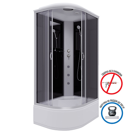 Душевая кабина Niagara Classic NG-2510-14RG 120x80x215 стекло тонированное/профиль серебро