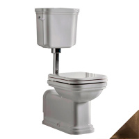 Унитаз с низким бачком Kerasan Waldorf 411601 с ручкой, бронза