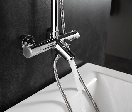 Душевая стойка AQG Wind Blu SQ 20WBC25OLB02 хром