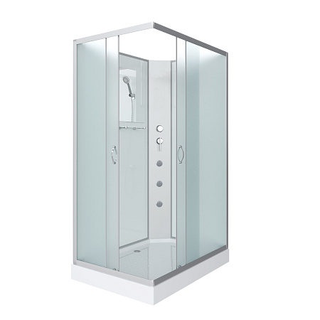 Душевая кабина Niagara Classic NG-43285-14QBKG 120x80x200 стекло матовое/профиль серебро