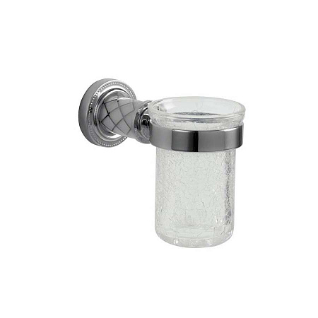 Стакан Boheme Murano 10904-W-CR для зубных щеток, хром/белый