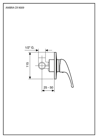 Смеситель Emmevi Ambra 9009BO для душа, белый/золото