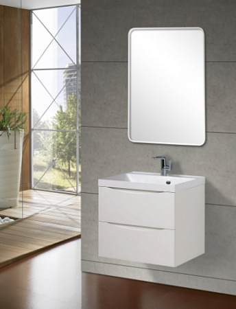 Тумба с раковиной BelBagno Marino BB650/450-LV-MR-PR 65 bianco lucido