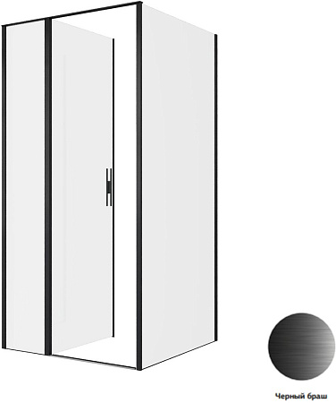 Душевой уголок Allen Brau Priority 3.31030.BBA + 3.31048.BBA 100x100 черный браш