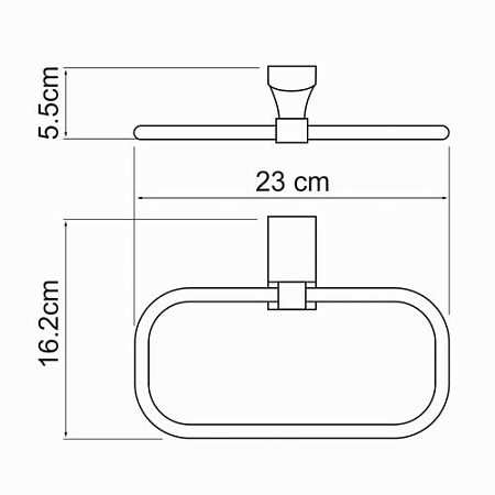Полотенцедержатель WasserKRAFT Exter K-5260 23 светлая бронза
