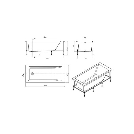 Ванна акриловая Roca Easy ZRU9302905 170х70 см
