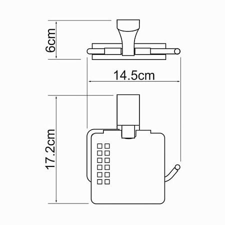Держатель туалетной бумаги  WasserKRAFT Leine K-5025 хром