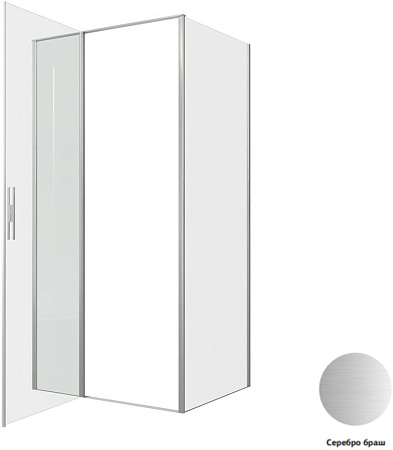 Душевой уголок Allen Brau Priority 3.31029.BA + 3.31044.BA 100x90 серебро браш