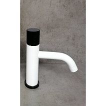 Смеситель Boheme Stick 121-WB для раковины, ручка Diamond, белый/черный