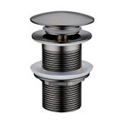 Донный клапан Boheme 612-SGM для раковины, оружейная сталь глянцевая