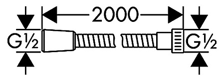 Душевой шланг Hansgrohe Metaflex 28264000 хром
