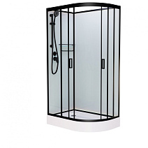 Душевая кабина Frank F418L Black 100*80 без крыши, черный