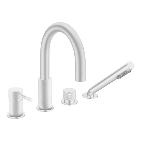 Смеситель Boheme Uno 460-MW для ванны, белый матовый