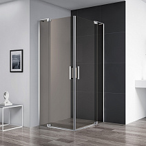 Душевой уголок Cezares Slider SLIDER-A-2-80/90-BR-Cr бронза, профиль хром