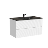 Тумба с раковиной Sancos Folk FL90W 90 Bianco/черный