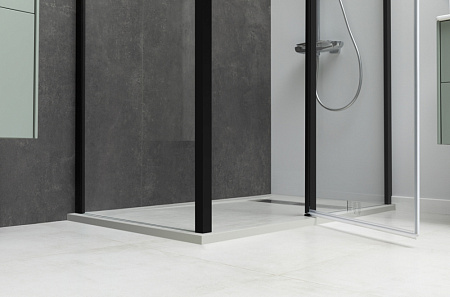 Душевой уголок Allen Brau Priority 3.31003.BBA + 3.31018.BBA 90x90 черный браш