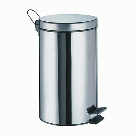 Ведро WasserKRAFT K- 637 с педалью 7л, с микролифтом, хром