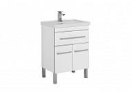 Тумба с раковиной Aquanet Сиена 00186363 60 белая, 1 ящик