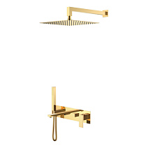 Душевой комплект Boheme Qubic 474-G для ванны, золото