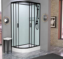 Душевая кабина Frank F411R М Black 110x80x220 без крыши, черный Душевая кабина Frank F411R М Black 110x80x220 без крыши, черный