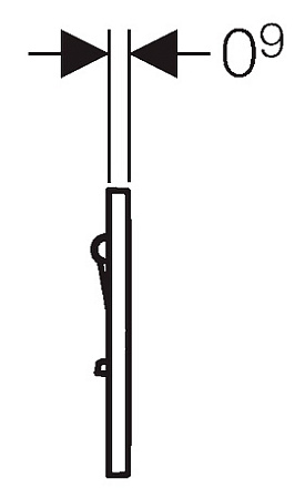 Ручной пневмопривод смыва Geberit Sigma 01 116.011.46.5 для писсуара, матовый хром