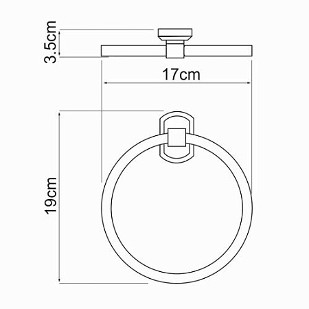 Полотенцедержатель WasserKRAFT Oder K-3060 кольцо, хром