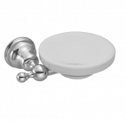 Мыльница Huber Croisette 4022.01H.CR подвесная, хром/белый