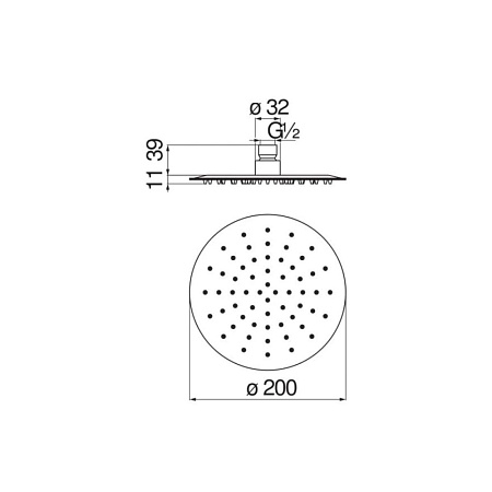 Верхний душ Nobili AD139/119CR 30 хром