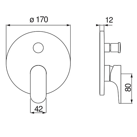 Смеситель Nobili Yoyo YO126100/ECR для ванны с душем, хром