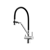 Смеситель для кухонной мойки Sancos Dora SC4003CH хром/черный