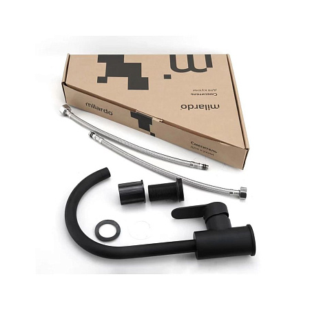 Смеситель для кухни Milardo Poli POLBLJ0M05 черный матовый