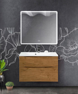 Мебель для ванной BelBagno Marino MARINO-H60-800-2C-SO-RN-P + BB800/450-LV-MR-P 80 rovere nature