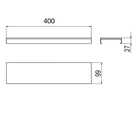 Полка Inda Indissima Barra A8809SNE 40 черный матовый