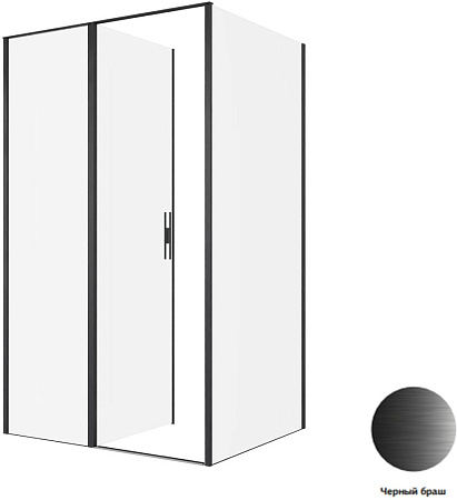 Душевой уголок Allen Brau Priority 3.31009.BBA + 3.31021.BBA 120x100 черный браш